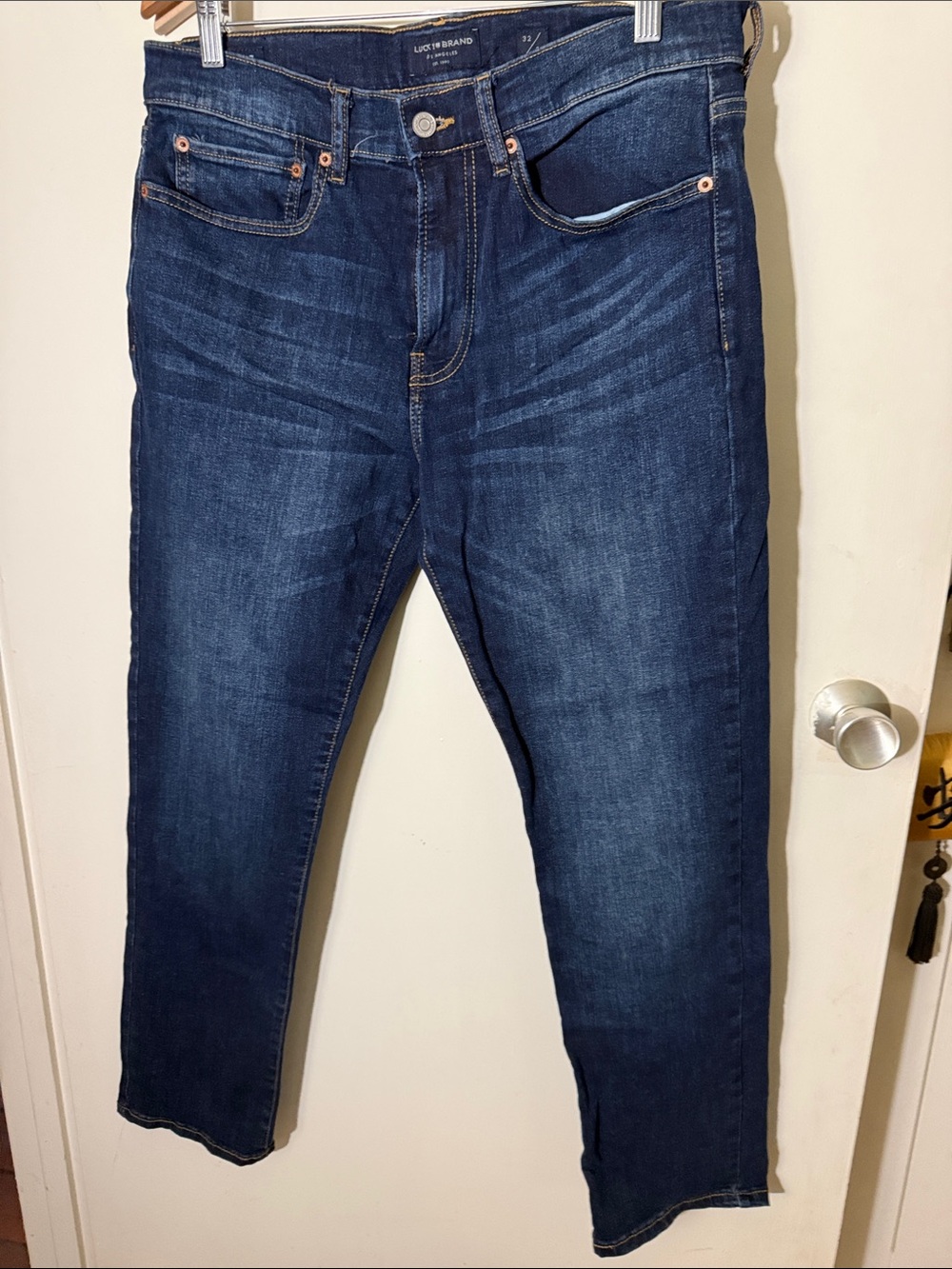 Lucky Brand Men's Slim Straight Jeans in Dark Blue Wash